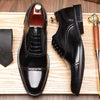 JASONSTAR Men's Classic Brogue Oxford Shoes - Split, Pointed Toe, Lace-Up Dress Shoes For Business & Casual Wear