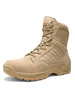 Men's Outdoor Work Boots Side Zipper Mid Ankle Outdoor Motorcycle Combat Boots Sand Desert